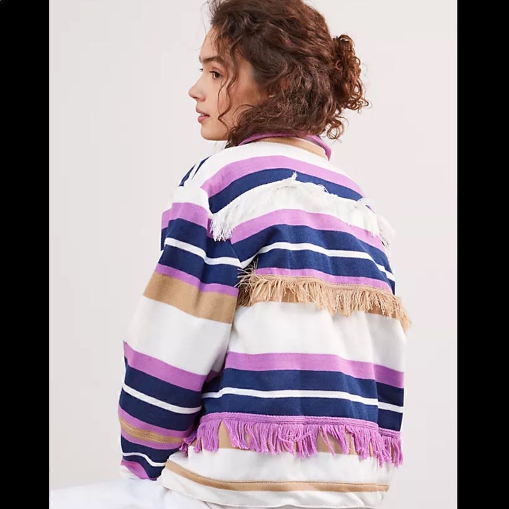 Anthropologie Alexandra Bueno Fringed Jacket NWT